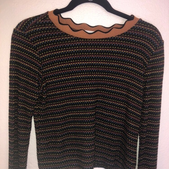 Multi-colored Mock Neck Sweater - Picture 3 of 4